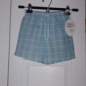 Mulberry St gingham blue and yelllow swim suit bathing suit Sz 4 NWT